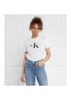 CALVIN KLEIN JEANS T-shirt CORE MONOLOGO | Regular Fit ze sklepu Gomez Fashion Store w kategorii Bluzki damskie - zdjęcie 163983258