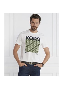 Michael Kors T-shirt LATTICE KORS TEE | Regular Fit ze sklepu Gomez Fashion Store w kategorii T-shirty męskie - zdjęcie 163984986