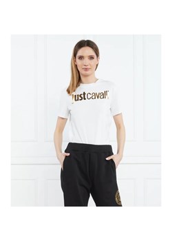 Just Cavalli T-shirt | R LOGO GOLD | Relaxed fit ze sklepu Gomez Fashion Store w kategorii Bluzki damskie - zdjęcie 163985586