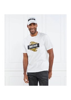 Just Cavalli T-shirt LEOPARD GOLD | Regular Fit ze sklepu Gomez Fashion Store w kategorii T-shirty męskie - zdjęcie 163986155