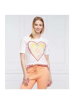Love Moschino T-shirt | Regular Fit ze sklepu Gomez Fashion Store w kategorii Bluzki damskie - zdjęcie 163986757
