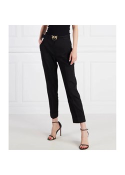 Pinko Lniane spodnie z paskiem | Regular Fit ze sklepu Gomez Fashion Store w kategorii Spodnie damskie - zdjęcie 164335619