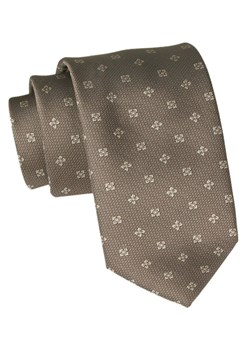 Męski Krawat Angelo di Monti - Beżowy w Drobny Wzór KRADM2059 ze sklepu JegoSzafa.pl w kategorii Krawaty - zdjęcie 164341127