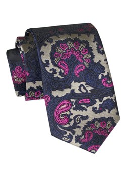Męski Krawat Angelo di Monti - Duży Wzór Kwiatowy KRADM2057 ze sklepu JegoSzafa.pl w kategorii Krawaty - zdjęcie 164341147