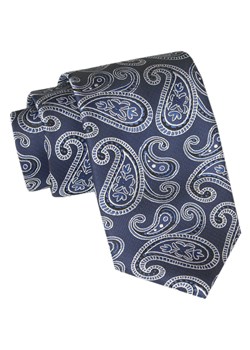 Męski Krawat Angelo di Monti - Granatowy Z Wzorem Paisley KRADM2061 ze sklepu JegoSzafa.pl w kategorii Krawaty - zdjęcie 164341157