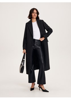 Reserved - Spodnie flare z imitacji skóry - czarny ze sklepu Reserved w kategorii Spodnie damskie - zdjęcie 164341478