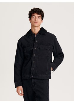 Reserved - Jeansowa kurtka sherpa - czarny ze sklepu Reserved w kategorii Kurtki męskie - zdjęcie 164341615