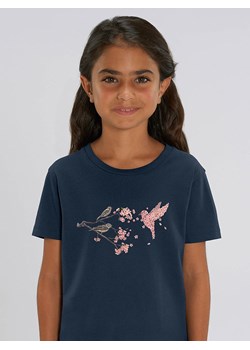 WOOOP Koszulka &quot;Blossom bird&quot; w kolorze granatowym ze sklepu Limango Polska w kategorii Bluzki dziewczęce - zdjęcie 164345606