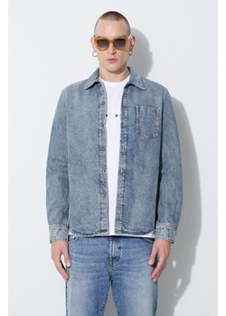 A.P.C. kurtka jeansowa męska kolor niebieski przejściowa ze sklepu PRM w kategorii Kurtki męskie - zdjęcie 164357009