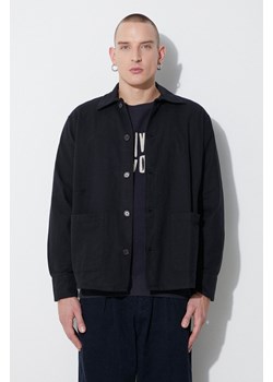 Universal Works koszula bawełniana TRAVAIL OVERSHIRT męska kolor czarny relaxed z kołnierzykiem klasycznym 29905 ze sklepu PRM w kategorii Koszule męskie - zdjęcie 164357015
