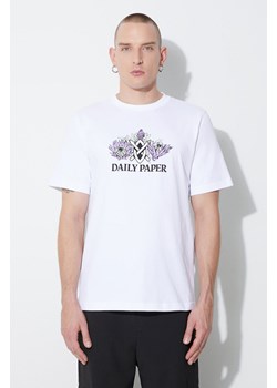 Daily Paper t-shirt bawełniany Ratib męski kolor biały z nadrukiem 2321110 ze sklepu PRM w kategorii T-shirty męskie - zdjęcie 164357105
