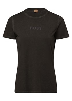 BOSS Orange T-shirt damski Kobiety Bawełna czarny nadruk ze sklepu vangraaf w kategorii Bluzki damskie - zdjęcie 164361705