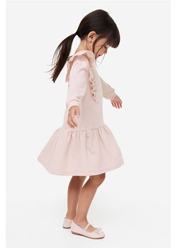H & M - Sukienka dresowa z falbankami - Różowy ze sklepu H&M w kategorii Sukienki dziewczęce - zdjęcie 164362408