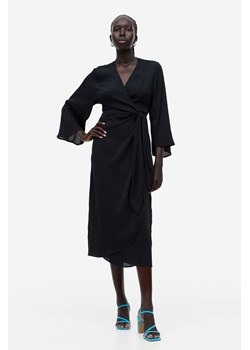 H & M - Kopertowa sukienka żakardowa - Czarny ze sklepu H&M w kategorii Sukienki - zdjęcie 164362438