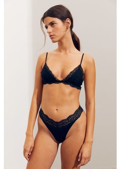 H & M - Figi thong 3-pak - Czarny ze sklepu H&M w kategorii Majtki damskie - zdjęcie 164363899