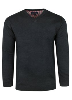 Męski Klasyczny Sweter w Serek (V-Neck) - Antracytowy SWADGAW23blackanthracidV ze sklepu JegoSzafa.pl w kategorii Swetry męskie - zdjęcie 164368429
