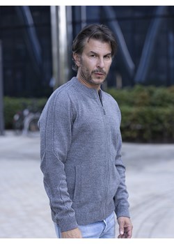 Sweter męski rozpinany - Gerard - popiel - M ze sklepu Swetry Lasota w kategorii Swetry męskie - zdjęcie 164368858