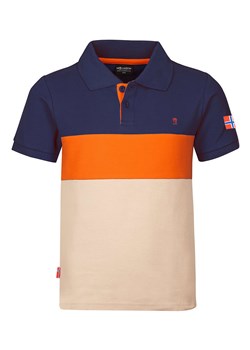 Trollkids Koszulka funkcyjna &quot;Eikefjord&quot; w kolorze granatowo-beżowo-pomarańczowym ze sklepu Limango Polska w kategorii T-shirty chłopięce - zdjęcie 164371525