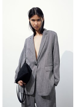 H & M - Jednorzędowa marynarka - Szary ze sklepu H&M w kategorii Marynarki damskie - zdjęcie 164379145