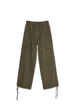 Cropp - Ciemnozielone spodnie wide leg - zielony ze sklepu Cropp w kategorii Spodnie damskie - zdjęcie 164403549