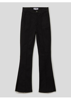 Spodnie materiałowe o kroju slim fit z rozkloszowaną nogawką i wpuszczanymi kieszeniami ze sklepu Peek&Cloppenburg  w kategorii Spodnie dziewczęce - zdjęcie 164406885