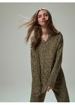 Reserved - Sweter z dzianiny melanżowej - oliwkowy ze sklepu Reserved w kategorii Swetry damskie - zdjęcie 164408118
