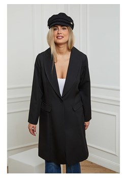 Plus Size Company Płaszcz przejściowy &quot;Ardoise&quot; w kolorze czarnym ze sklepu Limango Polska w kategorii Płaszcze damskie - zdjęcie 164412327