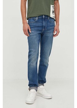 Calvin Klein Jeans jeansy męskie kolor granatowy ze sklepu ANSWEAR.com w kategorii Jeansy męskie - zdjęcie 164415479