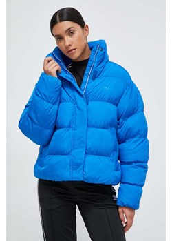 adidas Originals kurtka Vegan Puffer IJ8234 damska kolor niebieski zimowa ze sklepu PRM w kategorii Kurtki damskie - zdjęcie 164416499