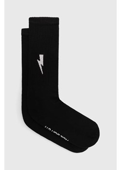 Neil Barett skarpetki BOLT COTTON SKATE SOCKS kolor czarny PBAC116.C9400.514 ze sklepu PRM w kategorii Skarpetki damskie - zdjęcie 164416525