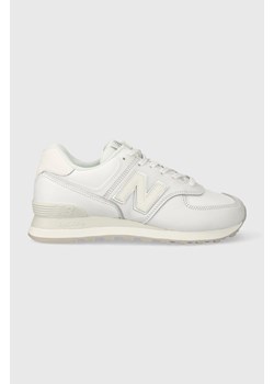 New Balance sneakersy skórzane 574 kolor biały WL574IM2 ze sklepu PRM w kategorii Buty sportowe damskie - zdjęcie 164416527
