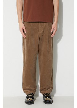 A.P.C. spodnie sztruksowe kolor brązowy proste ze sklepu PRM w kategorii Spodnie męskie - zdjęcie 164416575