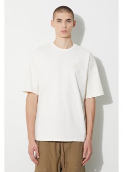 Puma t-shirt bawełniany BETTER CLASSICS Oversized Tee męski kolor beżowy gładki 621315 ze sklepu PRM w kategorii T-shirty męskie - zdjęcie 164416599