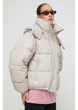 Sixth June kurtka damska kolor beżowy zimowa oversize ze sklepu ANSWEAR.com w kategorii Kurtki damskie - zdjęcie 164425388