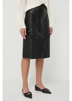 Twinset spódnica kolor czarny midi rozkloszowana ze sklepu ANSWEAR.com w kategorii Spódnice - zdjęcie 164427255