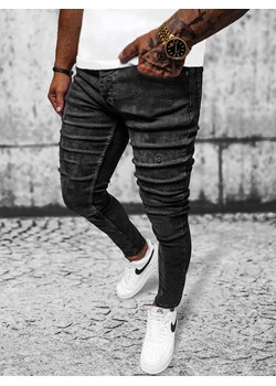 Spodnie jeansowe męskie czarne OZONEE O/1711/3 ze sklepu ozonee.pl w kategorii Jeansy męskie - zdjęcie 164437435
