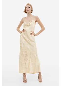 H & M - Żakardowa sukienka na ramiączkach - Beżowy ze sklepu H&M w kategorii Sukienki - zdjęcie 164455218
