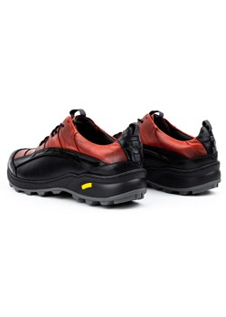 Buty męskie skórzane trekkingowe 405KZ czarne z czerwonym ze sklepu butyolivier w kategorii Buty trekkingowe męskie - zdjęcie 164456857