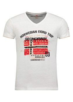 Geographical Norway Koszulka w kolorze białym ze sklepu Limango Polska w kategorii T-shirty męskie - zdjęcie 164462517