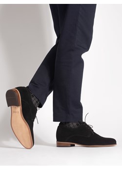 Czarne buty podwyższające Bruce +7 cm, Conhpol - polska produkcja, derby, CH4069-05, Konopka Shoes ze sklepu Konopka Shoes w kategorii Buty eleganckie męskie - zdjęcie 164505977