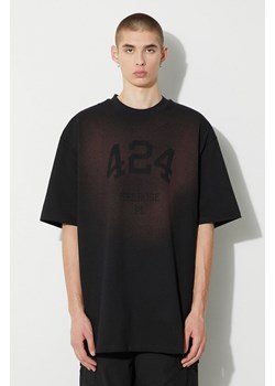 424 t-shirt bawełniany męski kolor czarny z nadrukiem 35424M182S3T 236511 ze sklepu PRM w kategorii T-shirty męskie - zdjęcie 164507518
