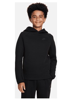 Bluza z kapturem dla dużych dzieci (chłopców) Nike Sportswear Tech Fleece - Czerń ze sklepu Nike poland w kategorii Bluzy chłopięce - zdjęcie 164516066