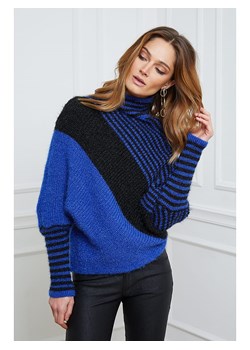 Joséfine Sweter &quot;Karina&quot; w kolorze czarno-niebieskim ze sklepu Limango Polska w kategorii Swetry damskie - zdjęcie 164520895