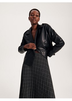 Reserved - Plisowana spódnica w kratę - ciemnoszary ze sklepu Reserved w kategorii Spódnice - zdjęcie 164525627