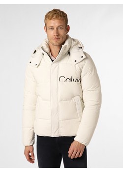 Calvin Klein Jeans Męska kurtka pikowana Mężczyźni écru jednolity ze sklepu vangraaf w kategorii Kurtki męskie - zdjęcie 164527329
