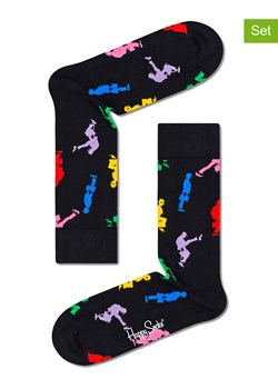 Happy Socks Skarpety (2 pary) &quot;Ministry of Silly Walks&quot; w kolorze czarnym ze wzorem ze sklepu Limango Polska w kategorii Skarpetki męskie - zdjęcie 164532899
