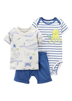 carter&apos;s 3-częściowy zestaw w kolorze niebiesko-szaro-białym ze sklepu Limango Polska w kategorii Komplety niemowlęce - zdjęcie 164533118