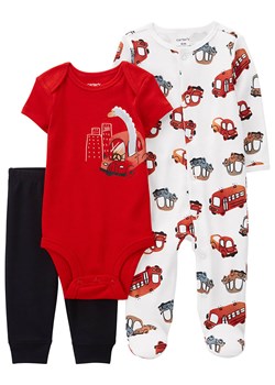 carter&apos;s 3-cześciowy zestaw w kolorze czerwono-czarno-białym ze sklepu Limango Polska w kategorii Komplety niemowlęce - zdjęcie 164534958