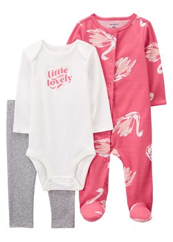 carter&apos;s 3-częściowy zestaw w kolorze biało-różowo-szarym ze sklepu Limango Polska w kategorii Komplety niemowlęce - zdjęcie 164535166