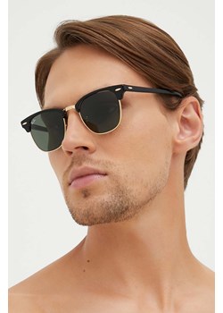 Ray-Ban okulary przeciwsłoneczne CLUBMASTER męskie kolor czarny 0RB3016 ze sklepu PRM w kategorii Okulary przeciwsłoneczne męskie - zdjęcie 164537129